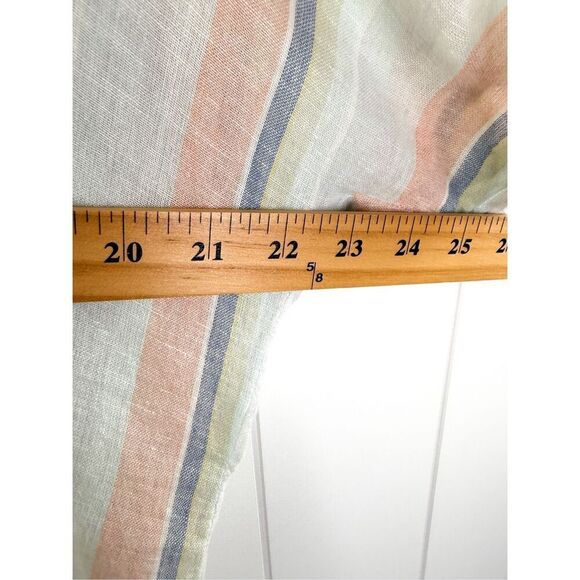 Rails Thea Biarritz Multi Stripe Top Button Down Linen Blend Size S - Picture 12 of 12